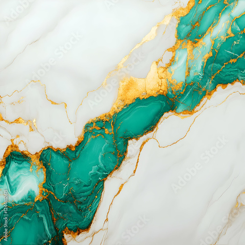 Abstract Emerald Green and ...