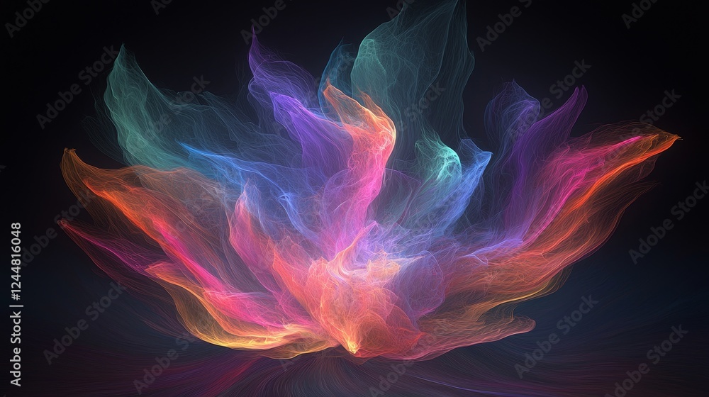 Fototapeta premium Colorful Representation of Cognitive Neural Networks in Abstract Art Form