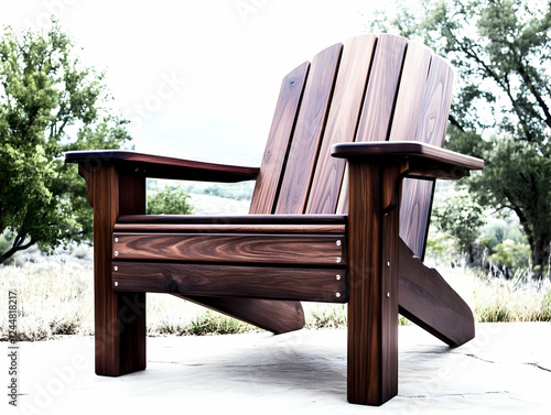 Dark Wooden Adirondack Chai...