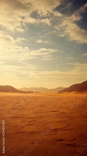 Vast Desert Landscape Stret...