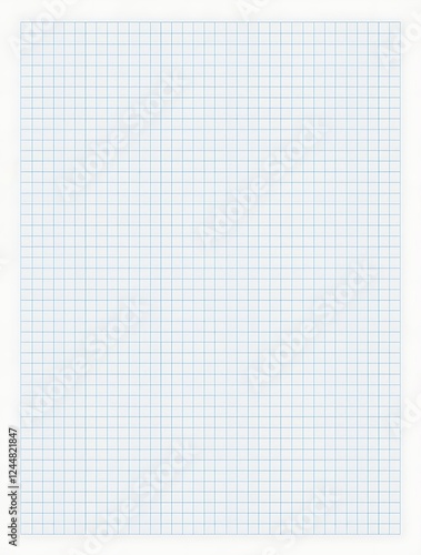 Blank blue graph paper sheet with a grid pattern. A high-resolution background template for mathematics, engineering, technical drawing, design sketches, and educational purposes.

