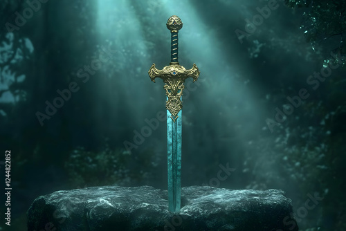 Ornate Sword Embedded in a ...