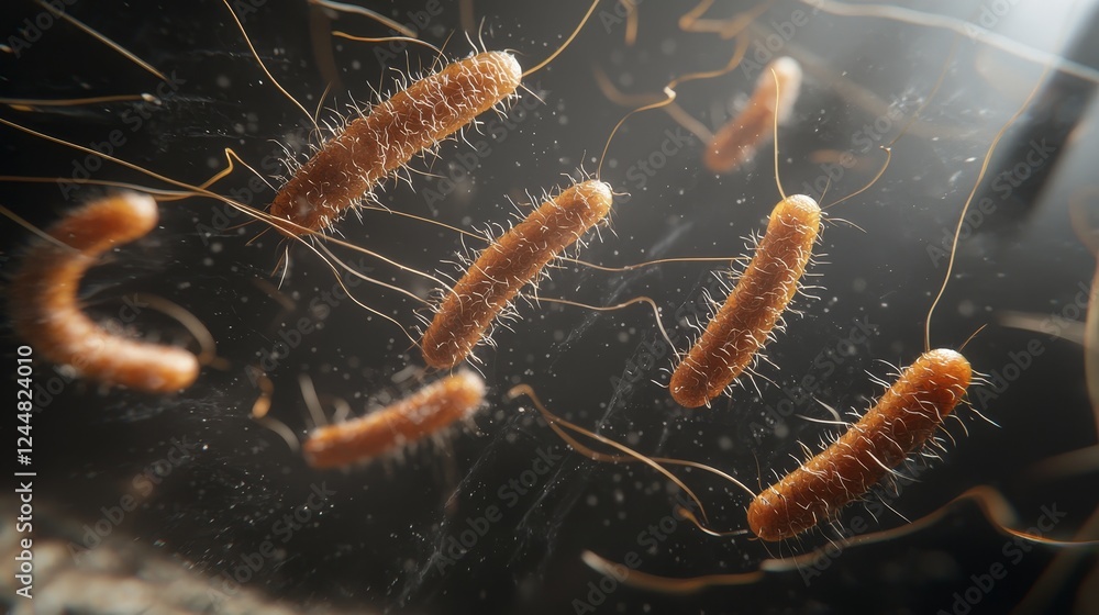 Fototapeta premium Engaging Microbial Representations in Symbiotic Relationships Displayed