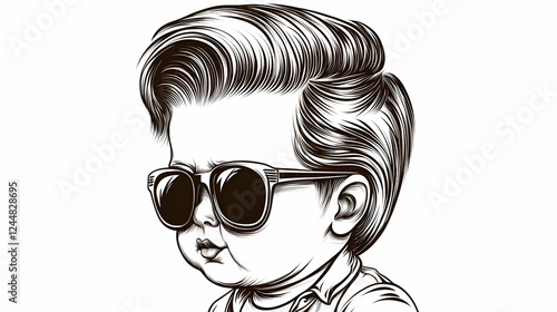 Stylish Baby Illustration W...