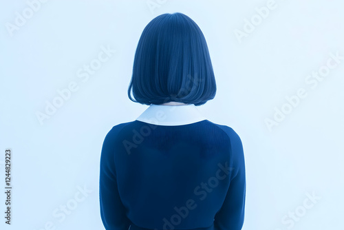 Woman with Dark Hair Wears ...