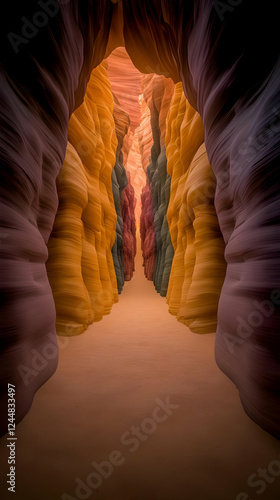 Smooth Sandstone Canyon Wal...