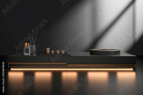 3D Render of Black Platform...