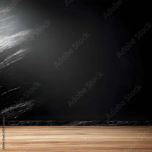 Empty wooden table top with...