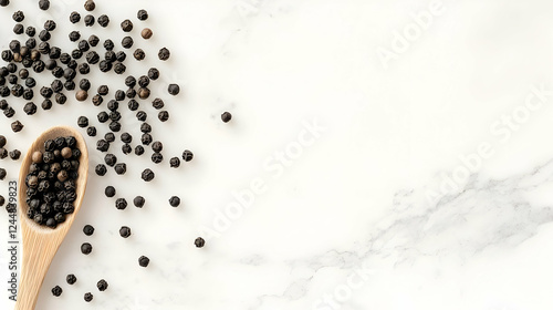 Black Peppercorns Scattered...