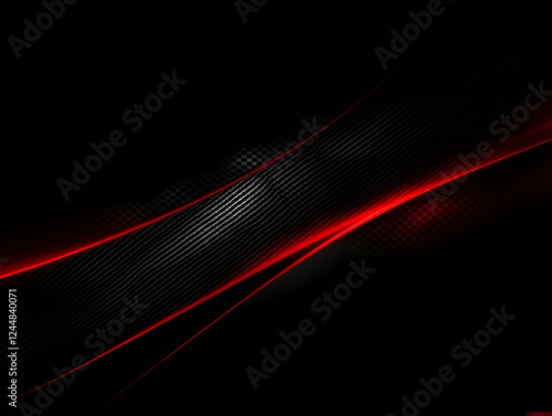 Abstract Black and Red Line...