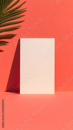 Blank White Paper Mockup on...