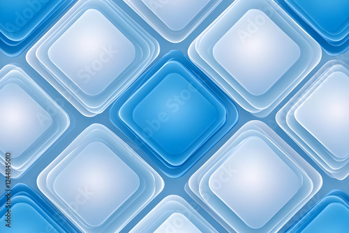 Abstract Blue and White Rou...