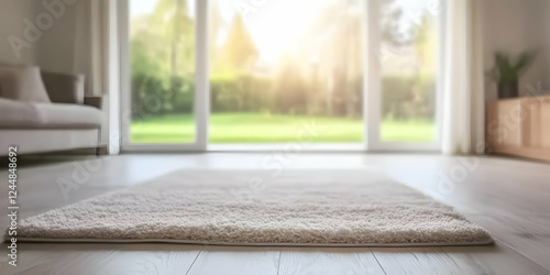 Soft Shaggy Rug Lies on a W...