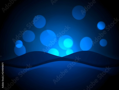 Abstract Blue Background wi...