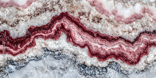 Wavy Pink and Red Mineral D...