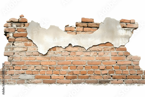 Old Damaged Brick Wall Show...