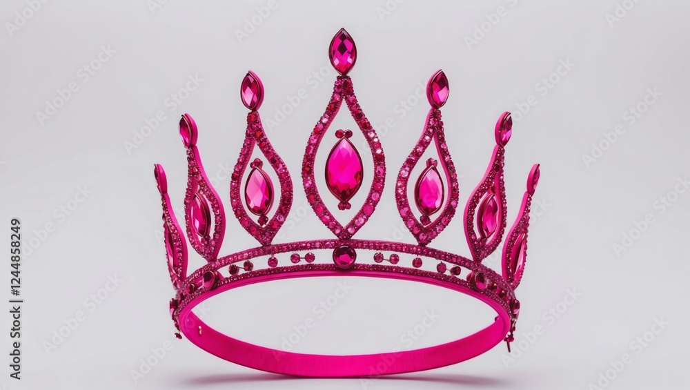aesthetic pink themed tiara isolated on plain white background aesthetic pink themed tiara isolated on plain white background