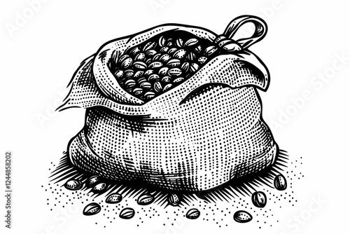 Vintage Coffee Beans in a B...