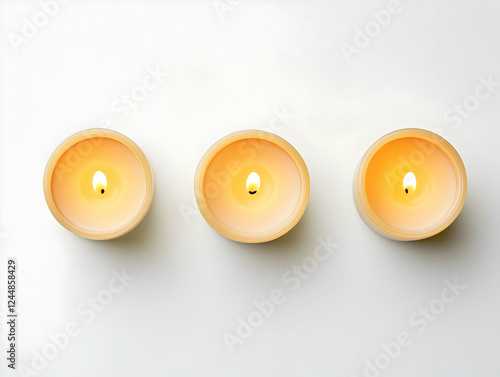 Three Lit Candles Emit a Wa...