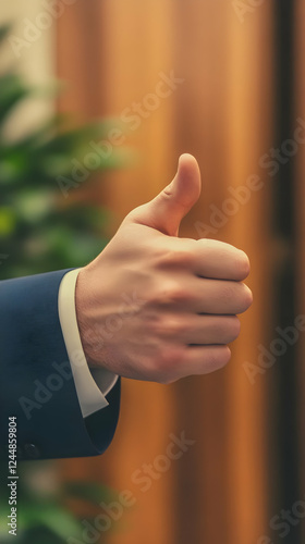 Businessman Gives a Thumbs ...