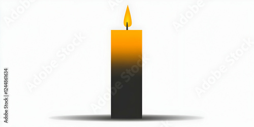 Single Lit Candle Illuminat...