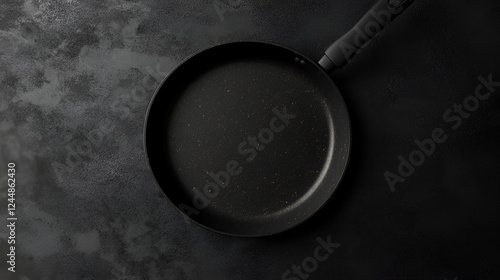 mock-up of black fraying pan with good quality material against white background.ai generative