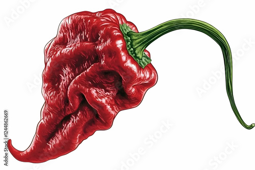 Wrinkled Red Chili Pepper w...