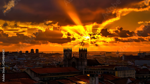 Golden Sunset Illuminates C...