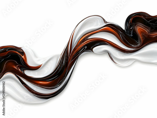 Abstract Swirling White and...