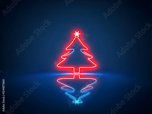 Neon Christmas Tree Shines ...