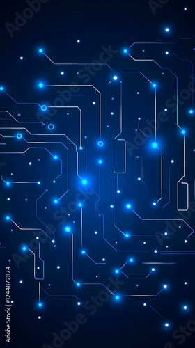 Abstract Circuit Board Back...