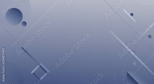 Geometric abstract background with blue gradient and minimalist shapes