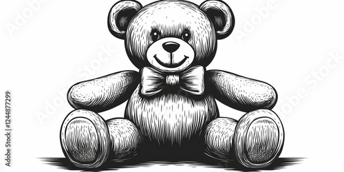 A Smiling Teddy Bear Sits C...