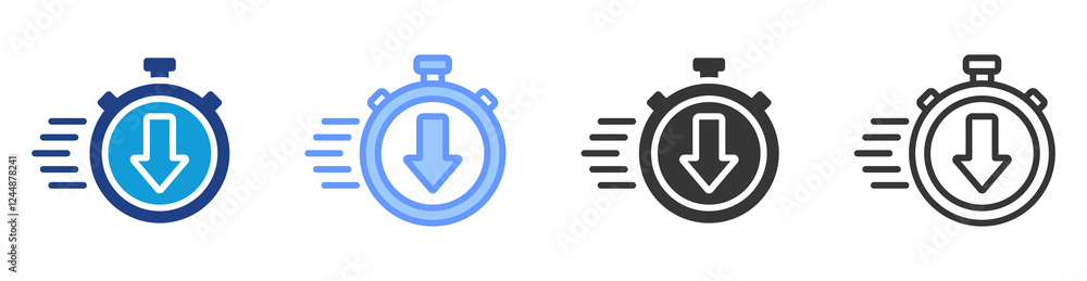Faster download icon set multiple style collection Faster download icon set multiple style collection