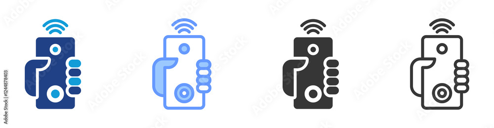Remote control icon set multiple style collection Remote control icon set multiple style collection