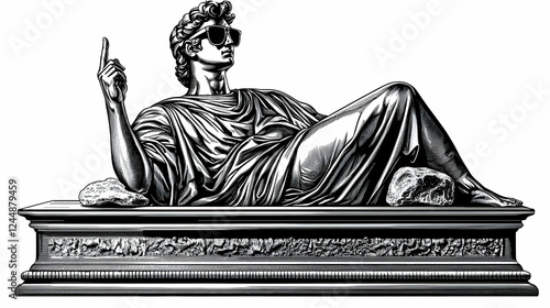 Reclining Classical Statue ...