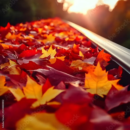 Vibrant Autumn Leaves Fill ...
