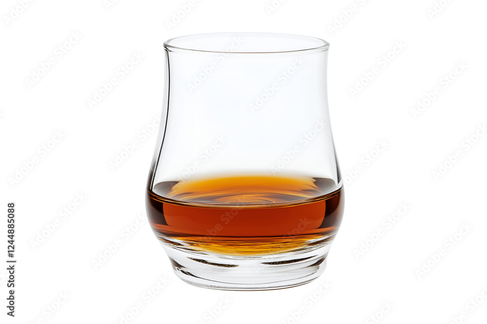 A glass of whiskey neat isolated on white background. A glass of whiskey neat isolated on white background.