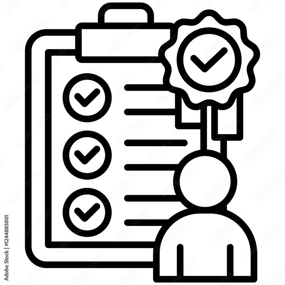 Fototapeta premium Employee Qualification Icon