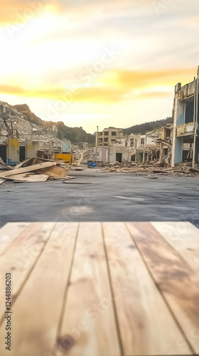 Destroyed Buildings at Suns...