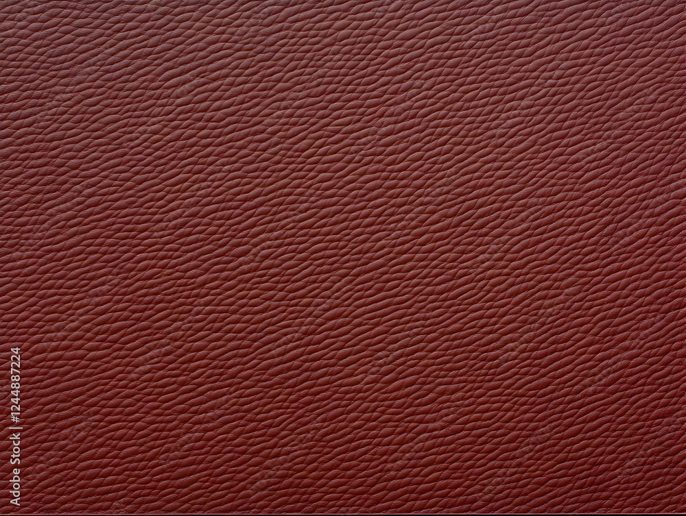 Fototapeta premium Close-up of Red Leather Texture Shows Detailed Grain and Rich Color Evenly Throughout.
