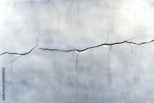 Cracked Concrete Wall Shows...
