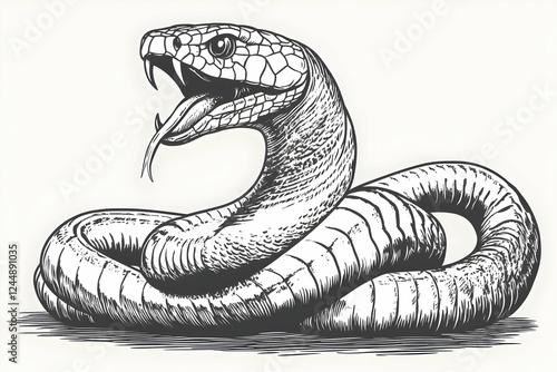 Venomous Snake Coils and Hi...