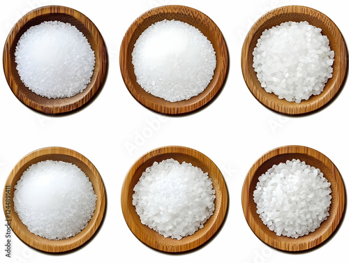 Six Wooden Bowls Filled wit...