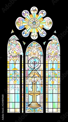 Stained Glass Window Depict...
