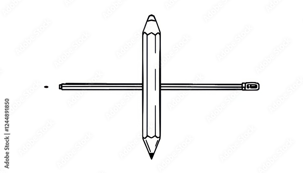Two pencils intersecting forming a cross shape