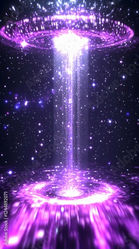 Purple and white light beam...