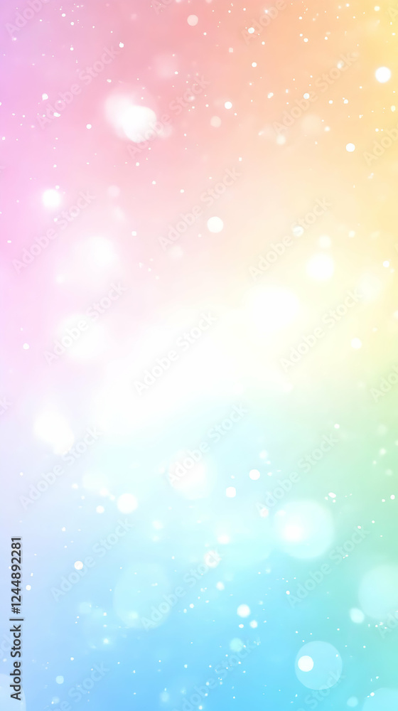 Obraz premium Abstract Pastel Rainbow Background Creates a Soft Focus Dreamy Effect with Sparkle and Shine