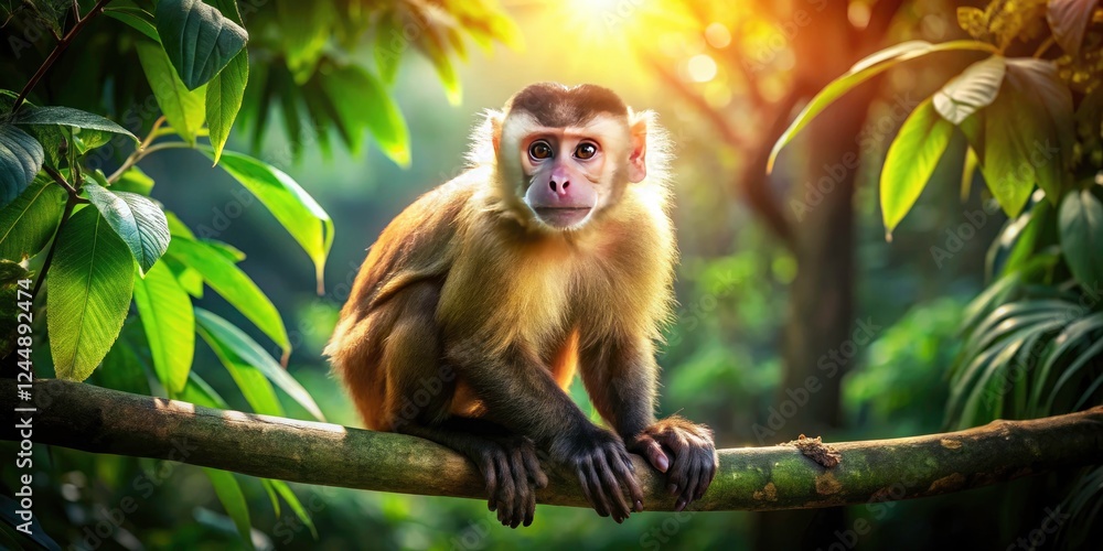 Capture breathtaking Sapajou monkey portraits: South American rainforest wildlife photography at its finest. Capture breathtaking Sapajou monkey portraits: South American rainforest wildlife photography at its finest.