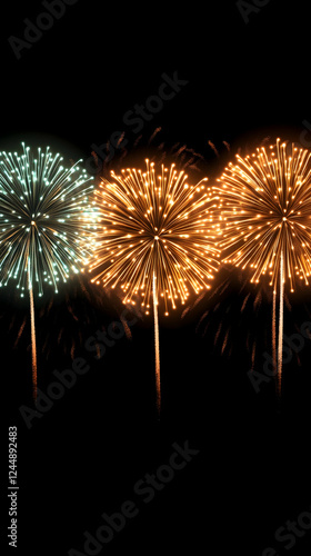 Fireworks Explode Colorfull...